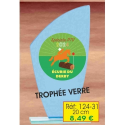 Trophée VERRE : Réf.124-31  - 20cm